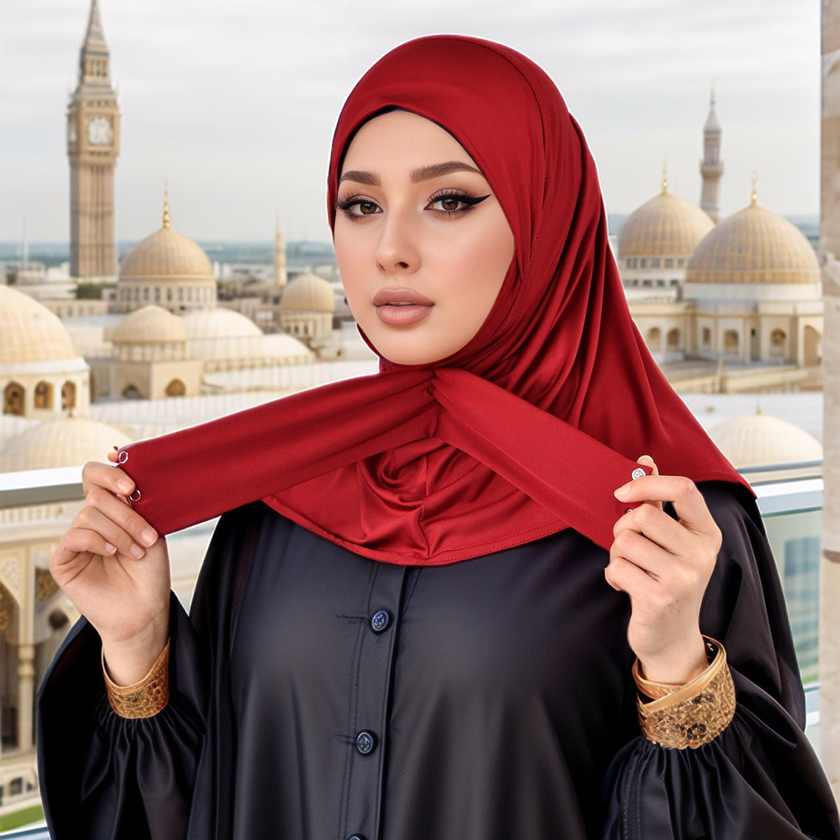 MSL148  Crystal hemp chin button solid color bottoming cap