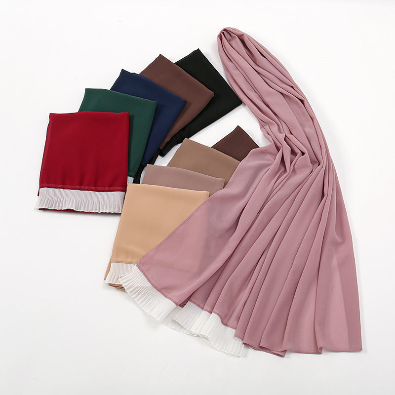 YW268 plain chiffon hijab scarf