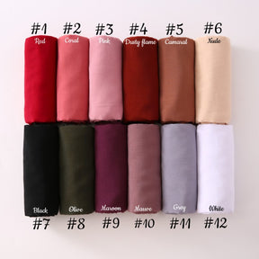 WJA154   Light pure color breathable hundred composite velvet chiffon long scarf fashion monochrome scarf scarf scarf scarf