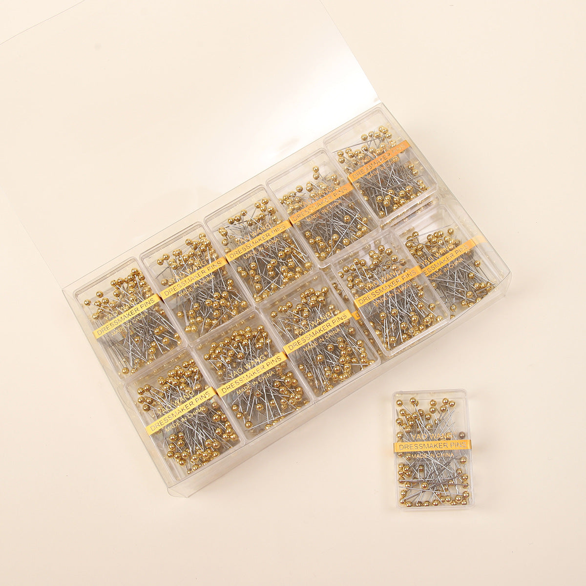 BZ119  Stainless Steel Electroplated Round Bead Fixing Pin - MOQ：20