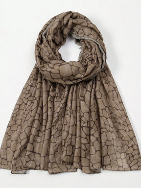 MYM11 Irregular round modal print scarf