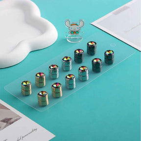 C-1045  Elegant Strong Magnetic Clasp Set with Colored Diamonds