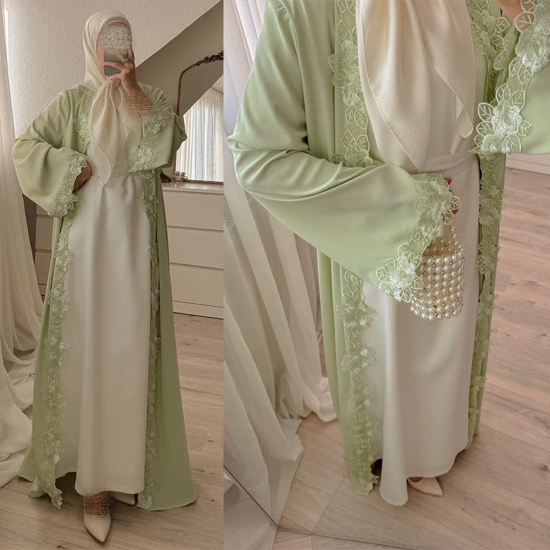 MQ276  Plain Single-Piece Outerwear Patchwork Floral Embroidery Casual Women Clothing
