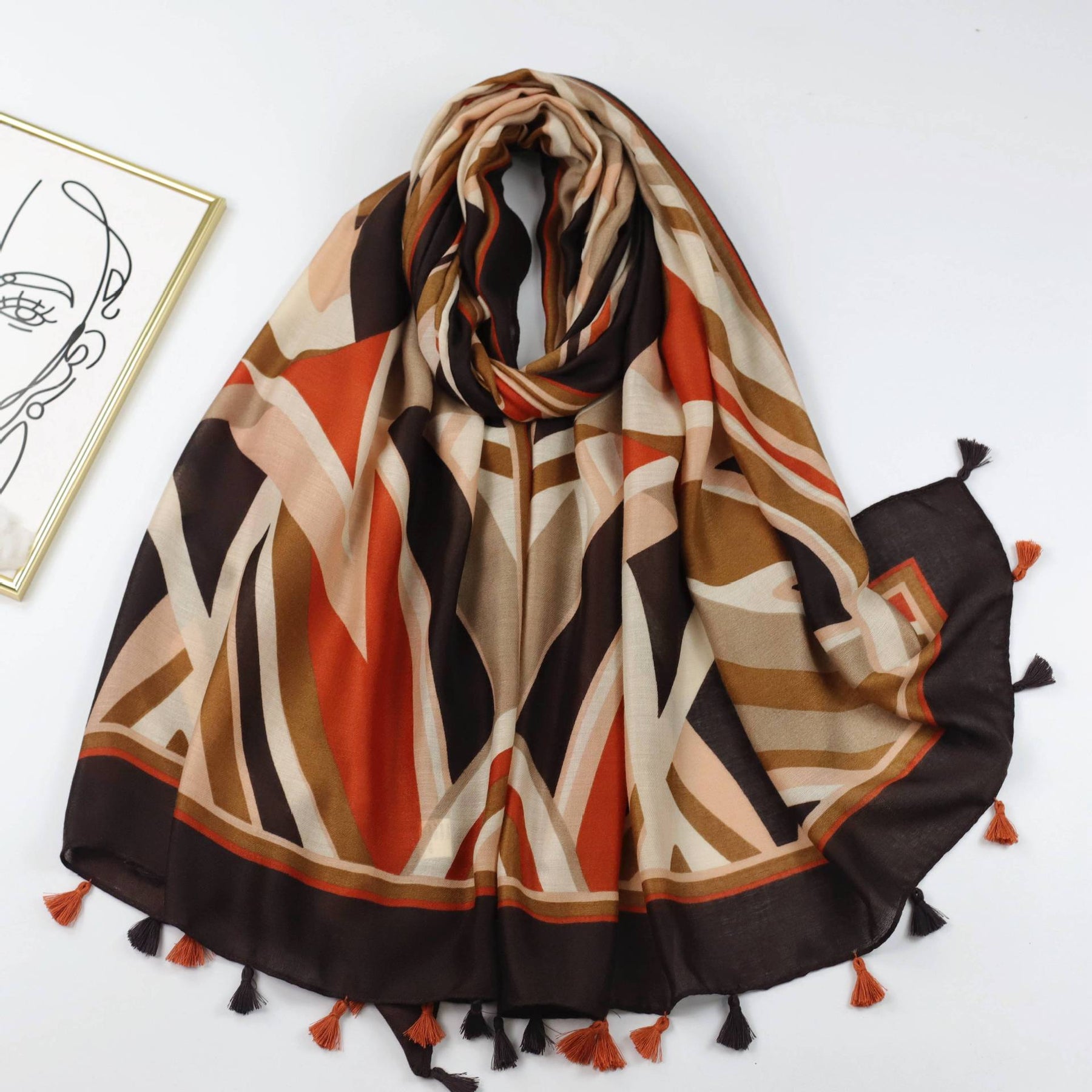 JY230611 printed scarf