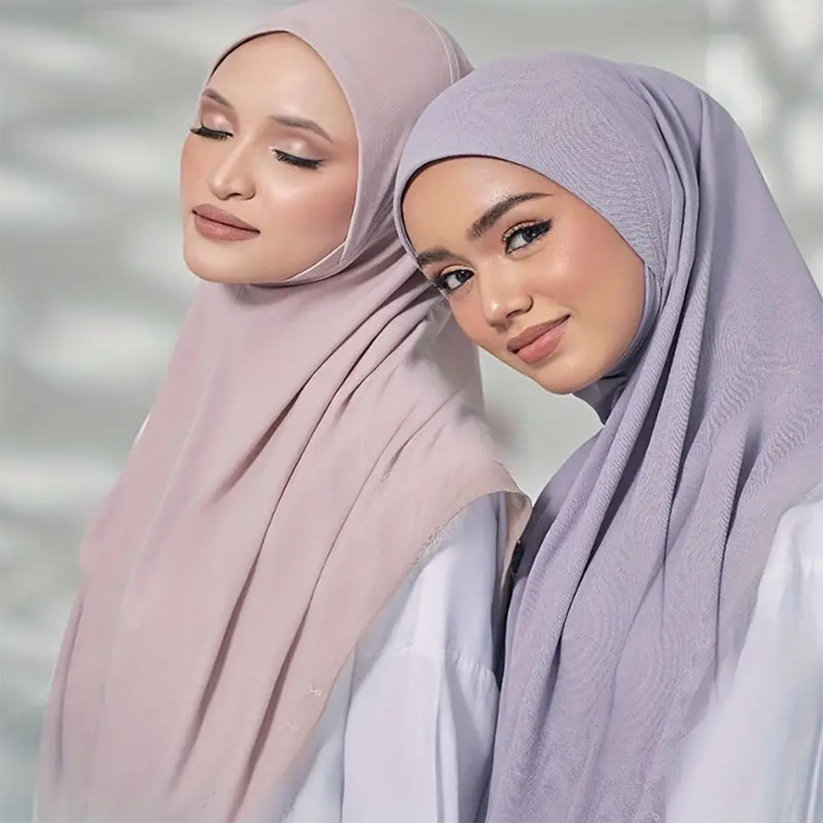 MSL098  Crystal linen loose bottoming cap hijab