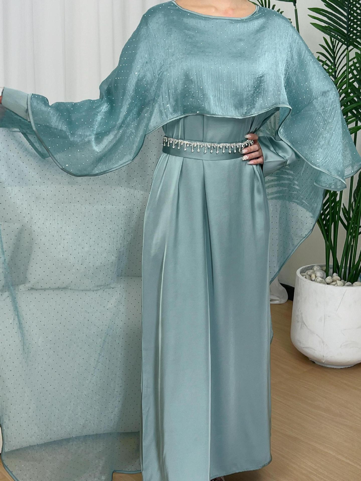 PFXK  Muslim simple cloak starry sky abaya