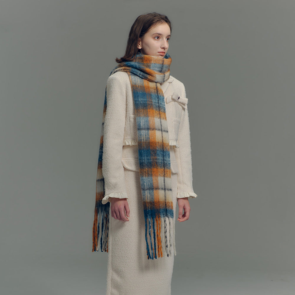 TLQHZZ-092 Color plaid winter scarf