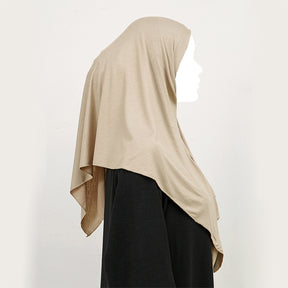SW021   Plain Mercerized Cotton Instant Hijab