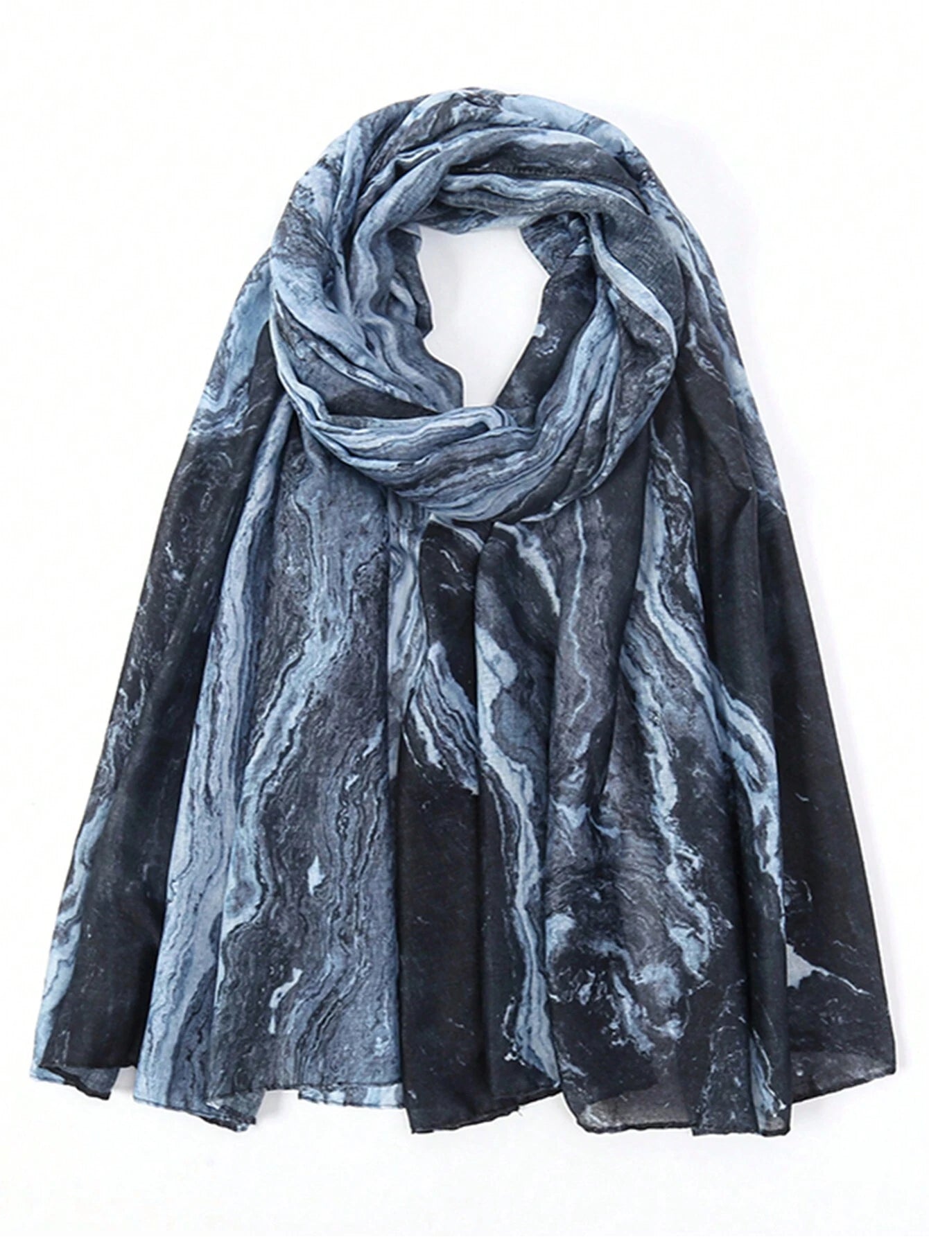 MYM10 Modal marble render print scarf/hijab