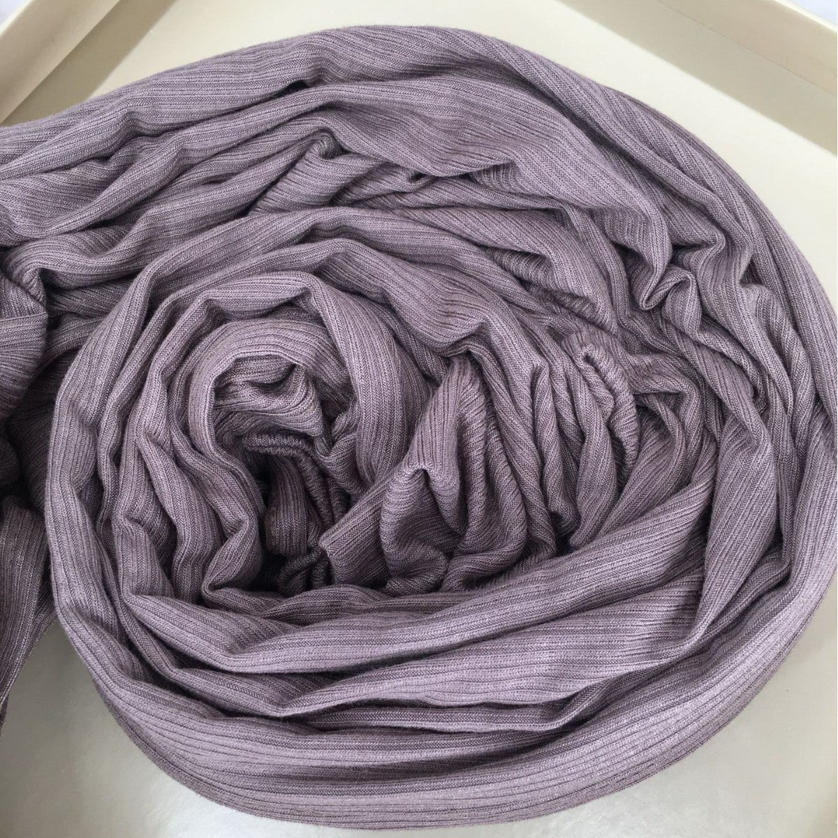 HY017  Plain Bamboo Fiber Ribbed Jersey Hijab