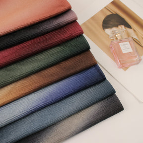 Z0A70006  Striped gradient pleated scarf - MOQ:2