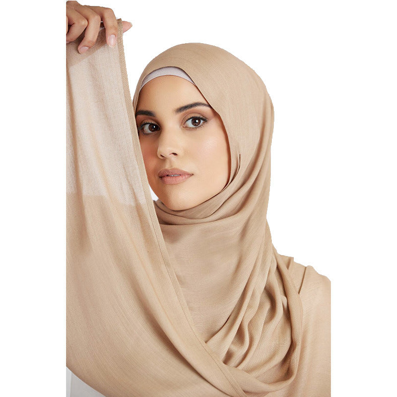 HY001   70X180CM 61COLRO Double stitch Modal cotton  hijab High Quality