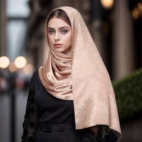 YW305  Malaysia new imitation silk smooth satin long scarf shawl pleated satin grab head covering scarf lady