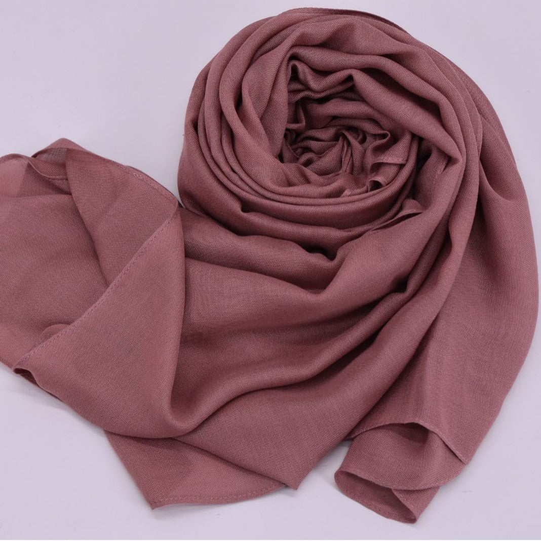 WJ002  30S Modal Breathable Plain Single Stitch Hijab