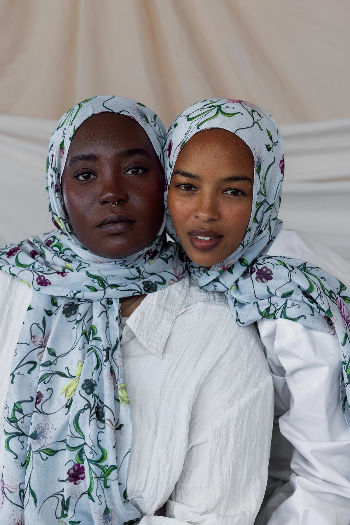 MY101  Modal floral hijab