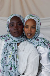 MY101  Modal floral hijab