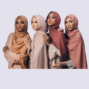 HYWJ017  Chiffon linen soft breathable silky Muslim hijab