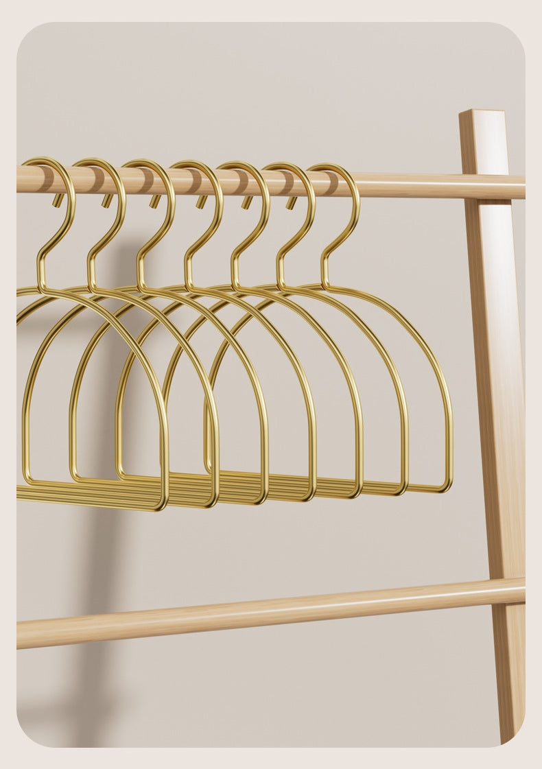 5+6740  Gold-Tone Hanging Metal Garment Hanger - MOQ:10pcs