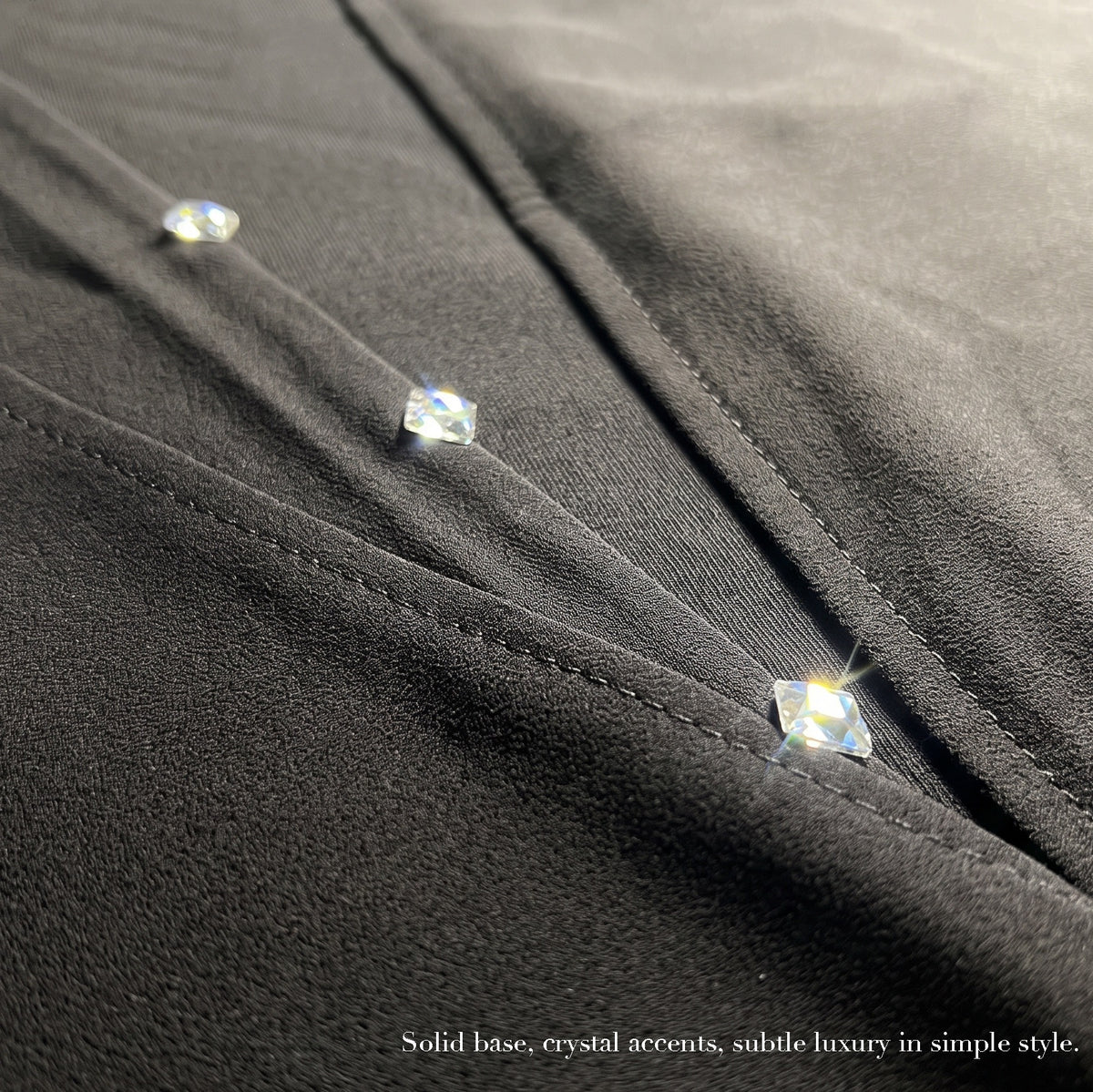 A2  Plain Double-Layer Chiffon Rhinestone One-Piece Hijab