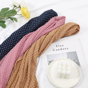 YW232 plain printed dots chiffon hijab