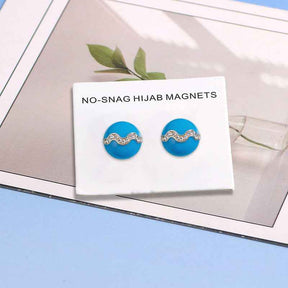 JS014-025   Crescent Moon Stars Hijab Magnetic Clasp-Plain Color MOQ: 300 pieces