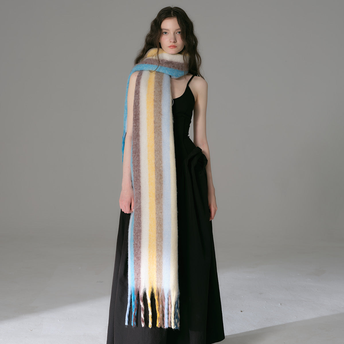 TLQHZZ-087 Vertical stripe winter scarf