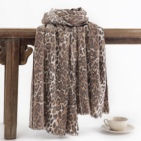 FH23-5082 Leopard print winter scarf