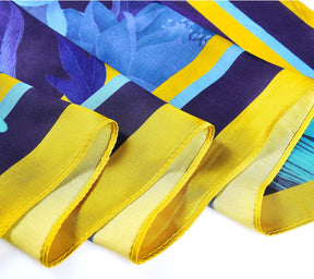 S11001  110*110 cm Printed Silk-Look Large Square Scarf