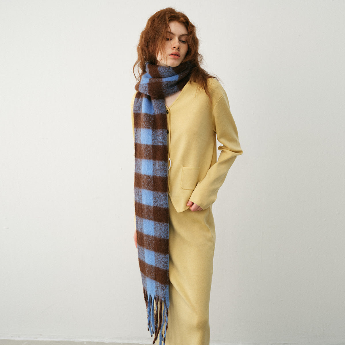 TLQHZZ-110 plaid winter scarf