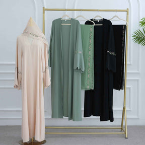 LR1068 Blossom Embroidered Hijab with Matching Abaya