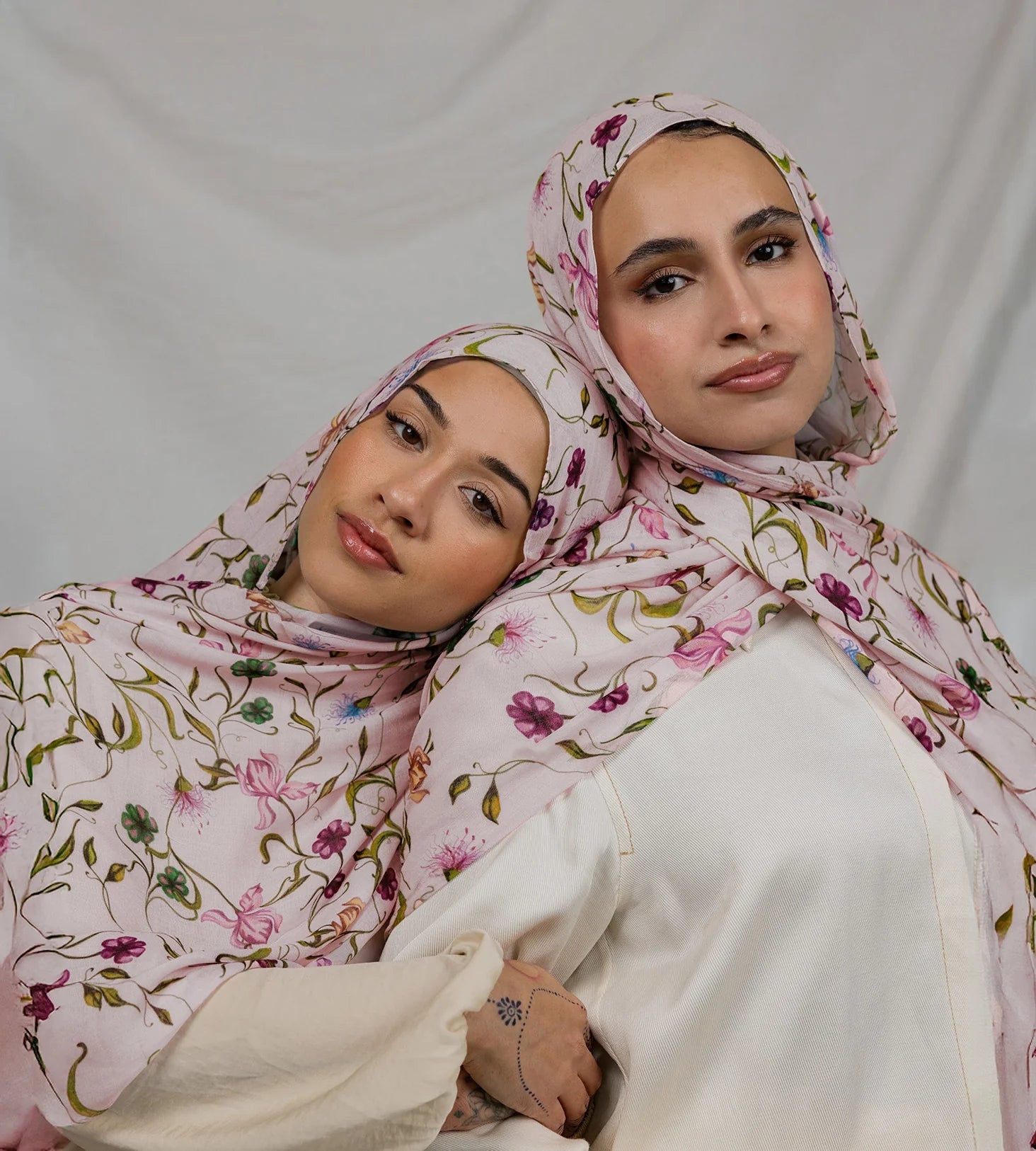 MY101  Modal floral hijab