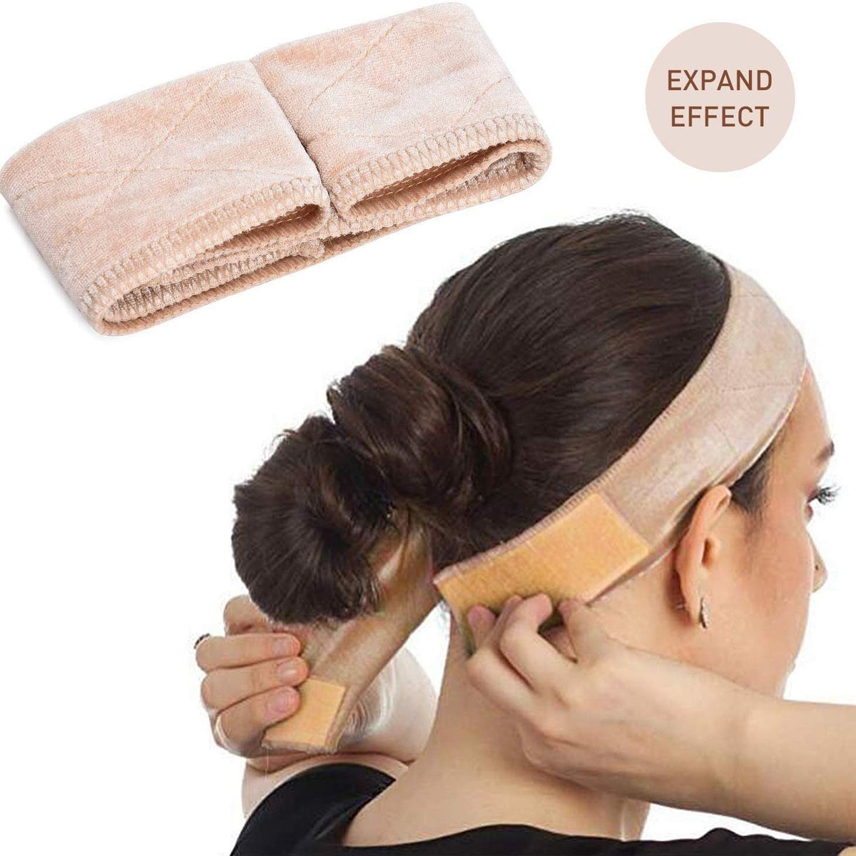 354654  Velvet Hook-and-Loop Hair Band