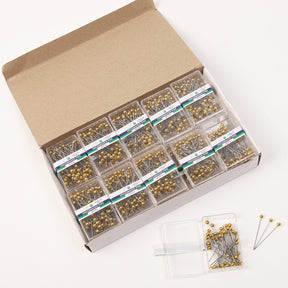 BZ119  Stainless Steel Electroplated Round Bead Fixing Pin - MOQ：20