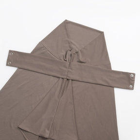 JB006  Button Neck Liquid Jersey Hijab Cap