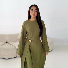 LR1077  Women's Plain Minimalist Dress for Daily Wear