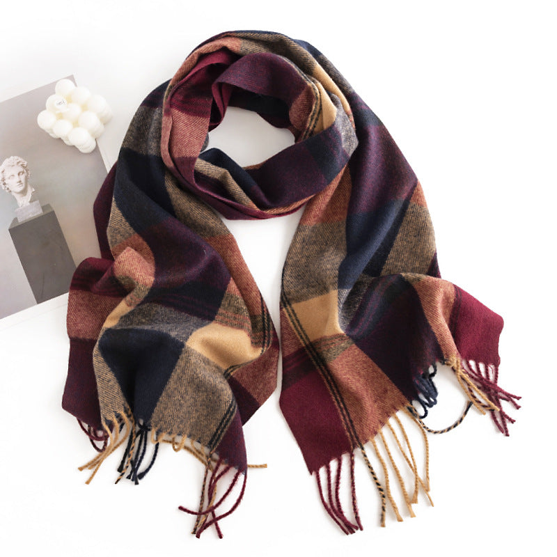 FH23-5438 lattice winter scarf