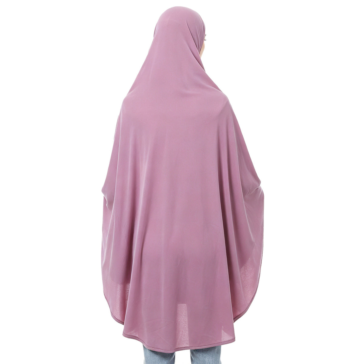 22201-22210  Plain High-Stretch Polyester Ruffled-Edge Sleeve Hijab