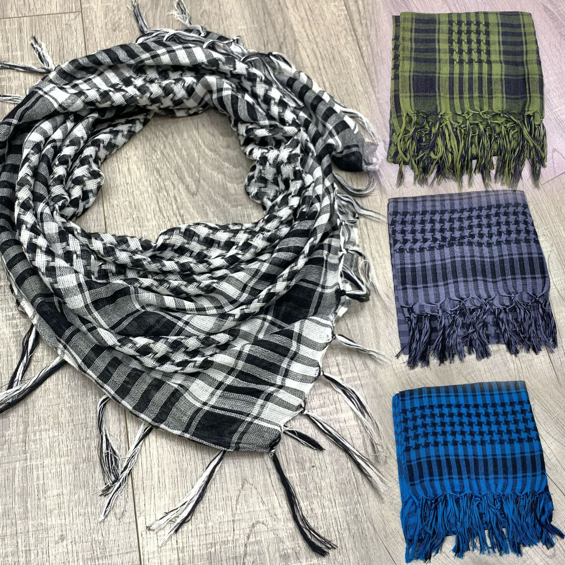 YD001  105*105cm Houndstooth Square Scarf - MOQ:3