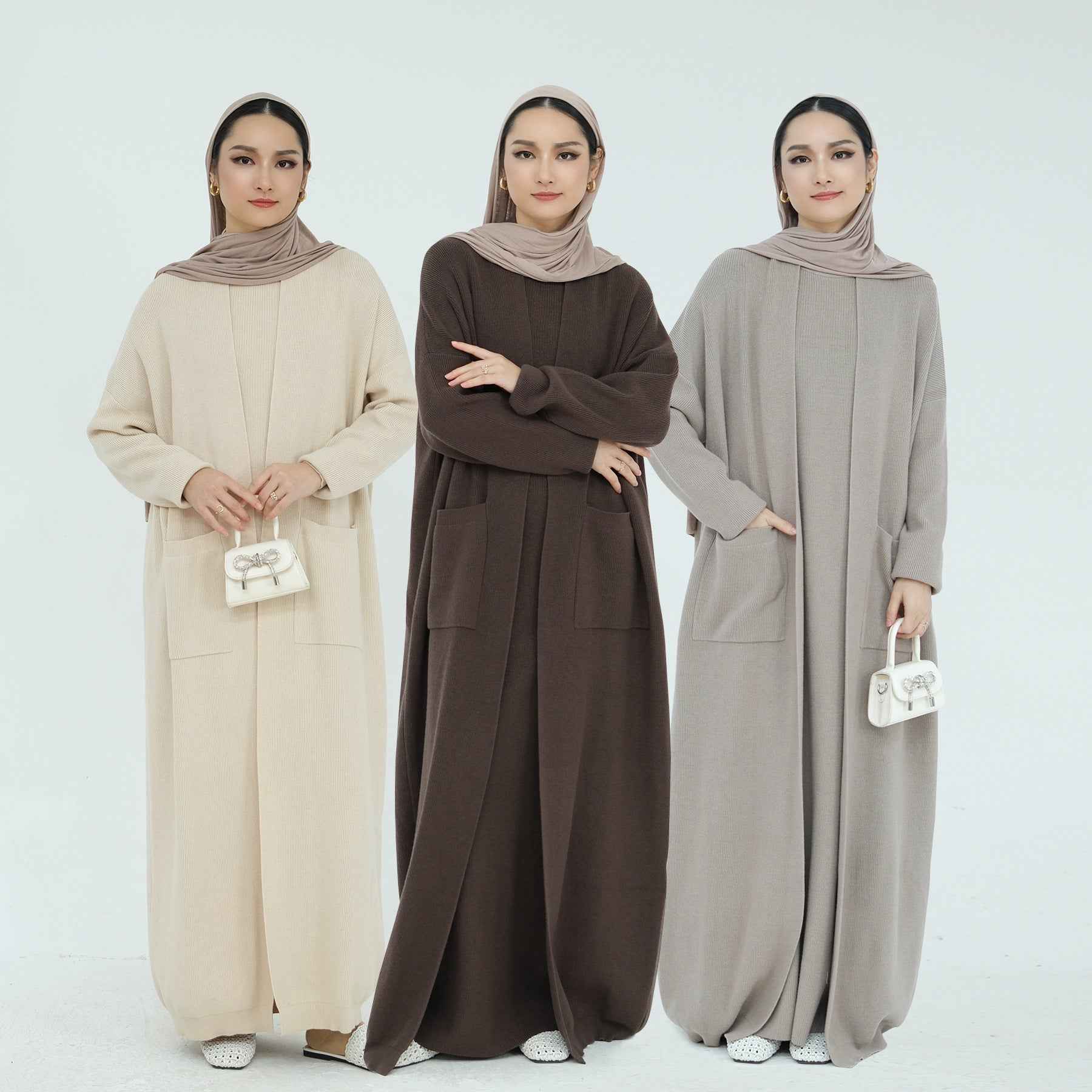 LR906+LR907  Autumn Winter Thick Jersey Dress Set