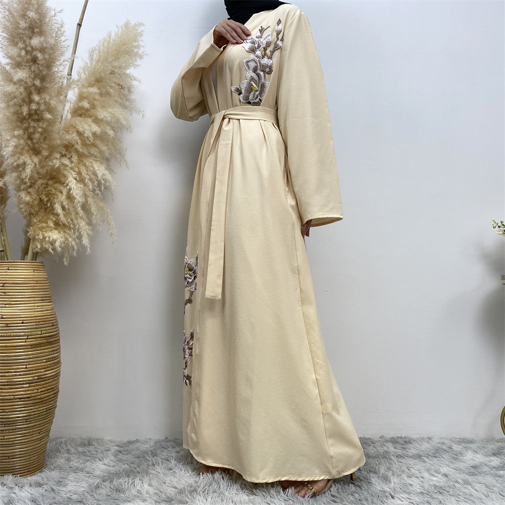 1717 embroidery abaya muslim dress