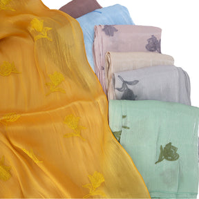 WJ103  Sea Island Silk Embroidered Sun Protection Hijab