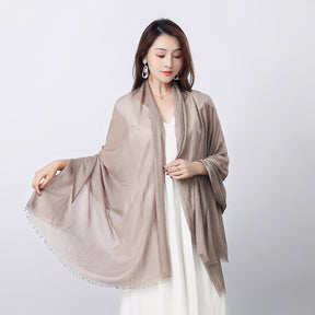 MM02 Women's solid color cotton and linen scarf