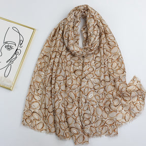 JY230314 The Circle hot stamping printed scarf