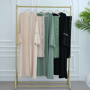 LR1068 Blossom Embroidered Hijab with Matching Abaya