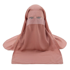 YW237 plain hood mask hijab