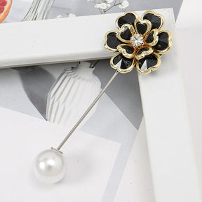 BZ384 Pearl Straight Headband Pin Hijab Pins