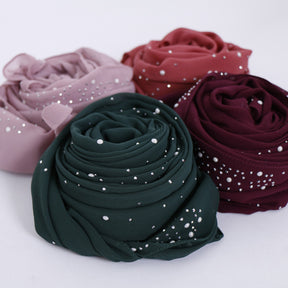 YW98 pearl chiffon hijab