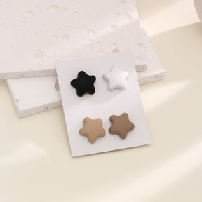 GR0631  Star-shaped magnetic silk scarf fixing buckle 51 colors available