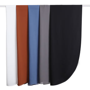 MRYJ01  Rounded hem semi-circular chiffon hijab