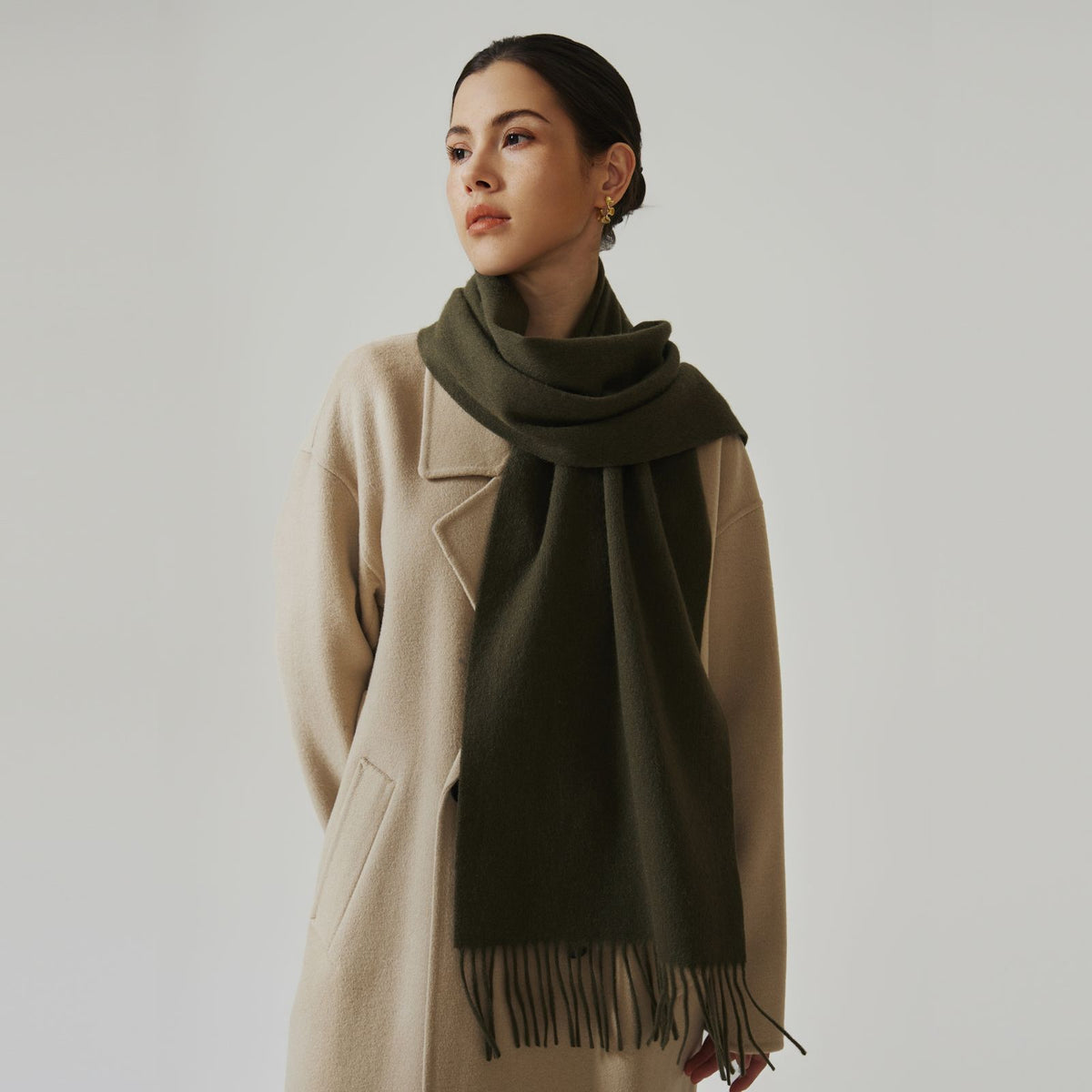 YM08  High quality solid color wool scarf（Minimum order quantity 2 pieces）
